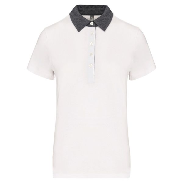 Kariban Poloshirt Zweifarbiges Jersey-Polohemd für Damen günstig online kaufen