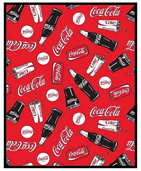 Wohndecke Coca Cola Flauschdecke Kuscheldecke 120 x 150 cm, Aptex günstig online kaufen