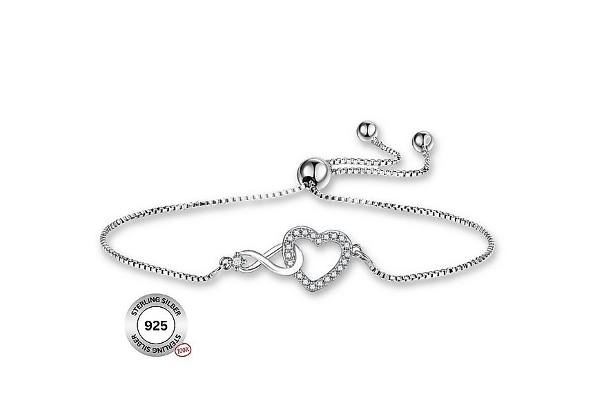 Felino Silberarmband Armband Infinity Herz Damen Frauen Diamanten Unendlich günstig online kaufen