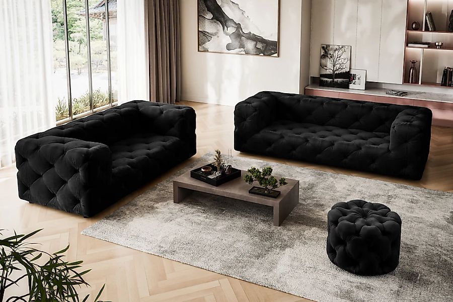 Home affaire 2-Sitzer "FOLLINA" 2-Sitzer Sofa mit klassischer Chesterfield- günstig online kaufen