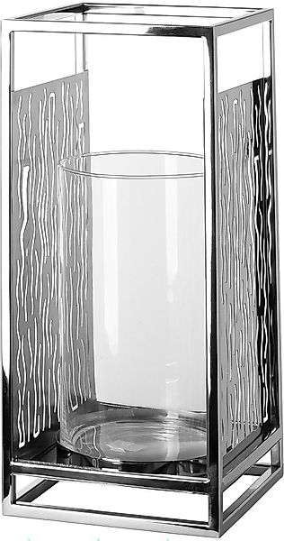 Fink Windlicht "Kerzenhalter NICOSA", (1 St.), aus Edelstahl und Glas, mit günstig online kaufen