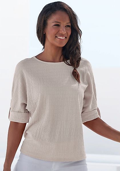 Vivance 2-in-1-Shirt "zum Krempeln" aus bügelfreier Crêpe-Qualität günstig online kaufen