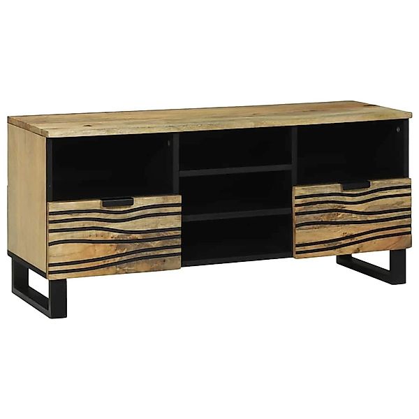 vidaXL TV-Schrank Braun 100 x 33 x 46 cm Massives Mangoholz 4017954 günstig online kaufen