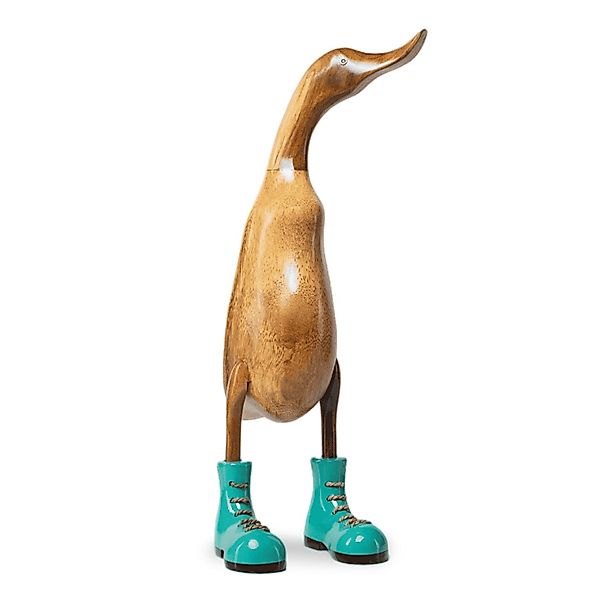 Rikmani Dekofigur Holzfigur Ente Stiefel - günstig online kaufen