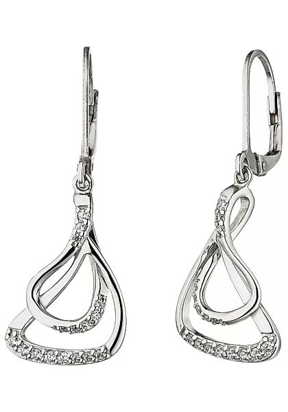 JOBO Paar Ohrhänger, 925 Silber mit 32 Zirkonia günstig online kaufen