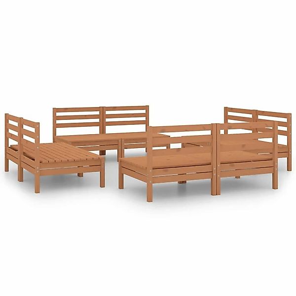8-tlg. Garten-lounge-set Honigbraun Massivholz Kiefer günstig online kaufen