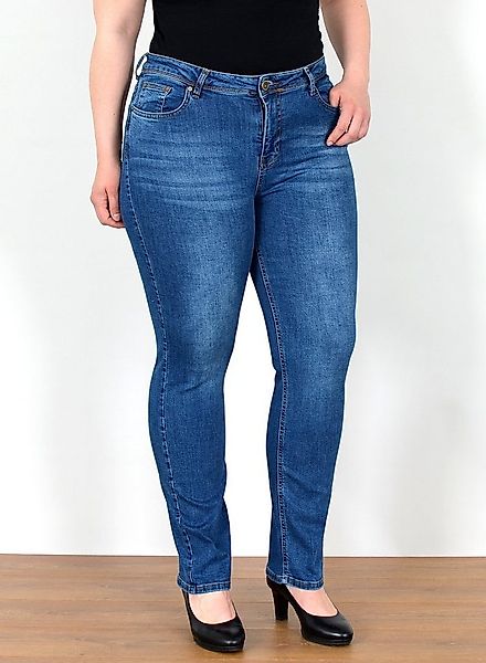 ESRA Straight-Jeans Straight Fit Jeans Damen High Waist Jeans-Hose Regular günstig online kaufen