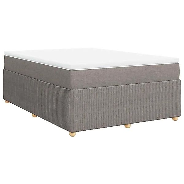 vidaXL Boxspringbett mit Matratze Taupe 160x200 cm Stoff 3285585 günstig online kaufen