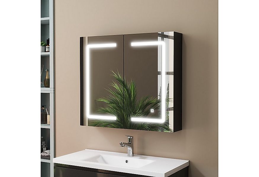 duschspa Spiegelschrank LED Badschrank mit Steckdose drei Lichtfarbe dimmba günstig online kaufen