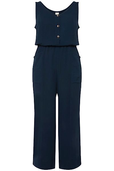 Ulla Popken Funktionshose Jumpsuit 7/8-Länge Musselin günstig online kaufen