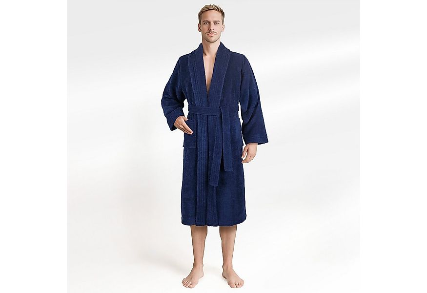 HAMMETEX Herrenbademantel hergestellt aus 100% Baumwolle – 380 g/m² Frottee günstig online kaufen