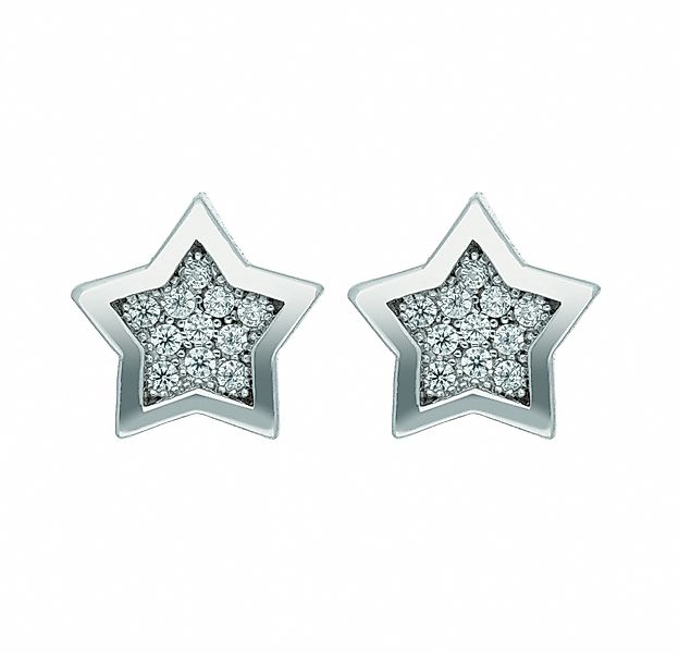 Adelia´s Paar Ohrhänger "925 Silber Ohrringe Ohrstecker Stern", mit Zirkoni günstig online kaufen