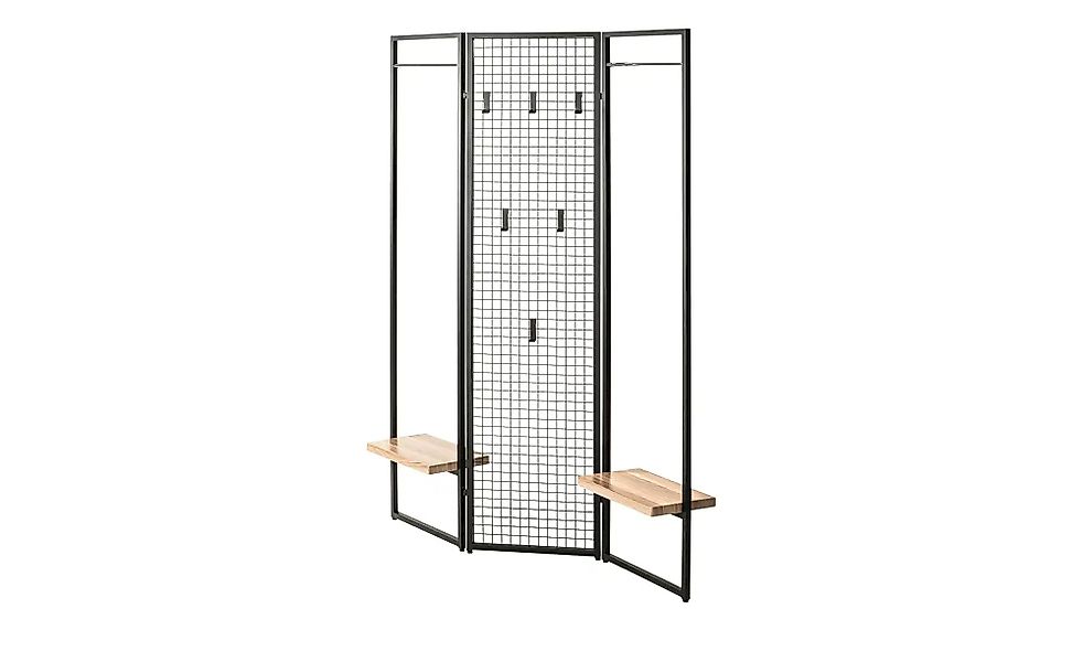 Standgarderobe  Reggio ¦ schwarz ¦ Metall,Holzwerkstoff ¦ Maße (cm): B: 133 günstig online kaufen