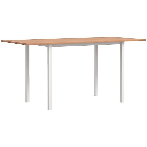 HOMCOM Esstisch Erweiterbar für 6 Personen Stahl Braun 110-160 x 70 x 76 cm günstig online kaufen