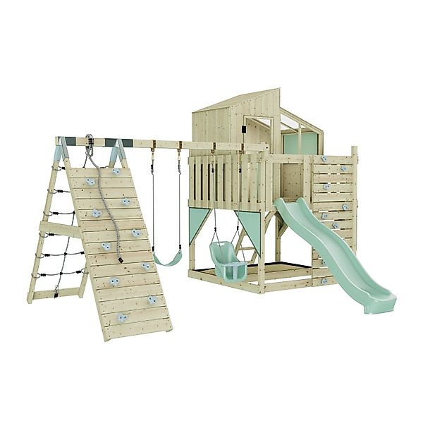 OutdoorToys Spielturm Finn mit Babyschaukel Mintgrün günstig online kaufen