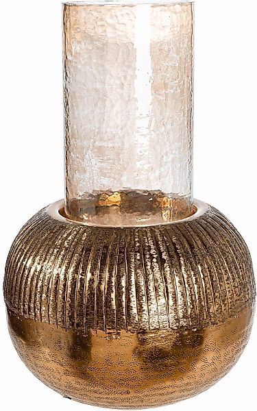 Casablanca by Gilde Windlicht "Windlicht rund; zylindrisch Haley goldfarben günstig online kaufen