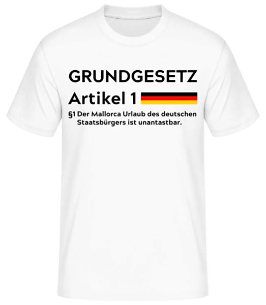 Grundgesetz Des Deutschen · Männer Basic T-Shirt günstig online kaufen