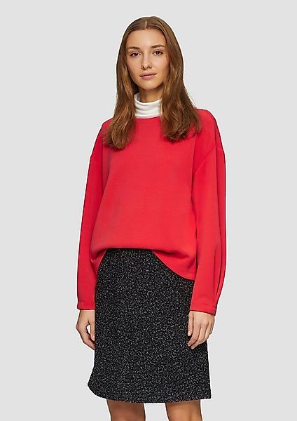 s.Oliver Sweatshirt Sweatshirt Scuba-Sweatshirt aus Modalmix mit Faltendeta günstig online kaufen