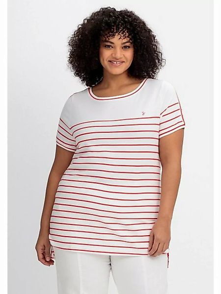 Sheego T-Shirt "Große Größen", mit Zierband auf der Schulter günstig online kaufen