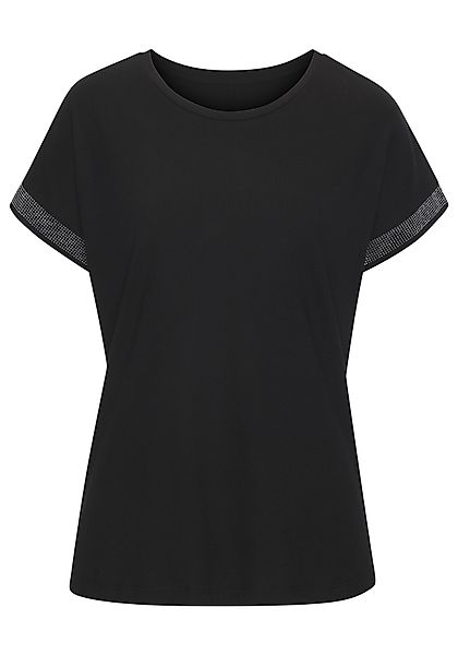 LASCANA Kurzarmshirt mit glitzernem Strass-Design am günstig online kaufen