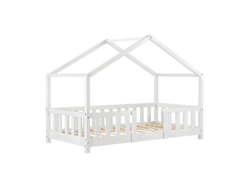 en.casa Kinderbett, »Treviolo« Haus-Optik Montessori 80x160 cm Weiß günstig online kaufen