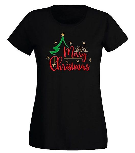G-graphics T-Shirt Damen T-Shirt - Merry Christmas Slim-fit-Shirt, mit Fron günstig online kaufen