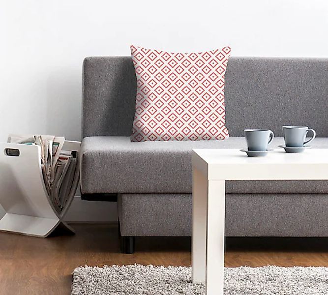 queence Dekokissen »Nina«, Kissenhülle,kleine Quadrate,Gelb,Muster,Modern,G günstig online kaufen