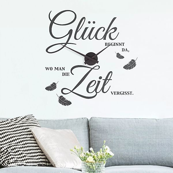 Wandtattoo Glück & Zeit günstig online kaufen