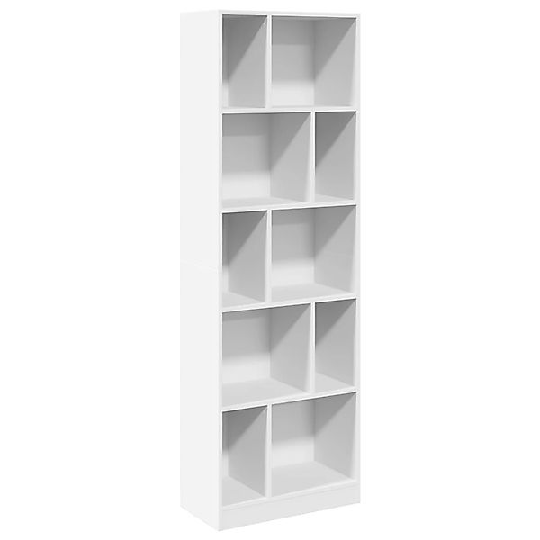 vidaXL Bücherregal Bücherregal Weiß 57x28,5x174 cm Holzwerkstoff, 1-tlg. günstig online kaufen