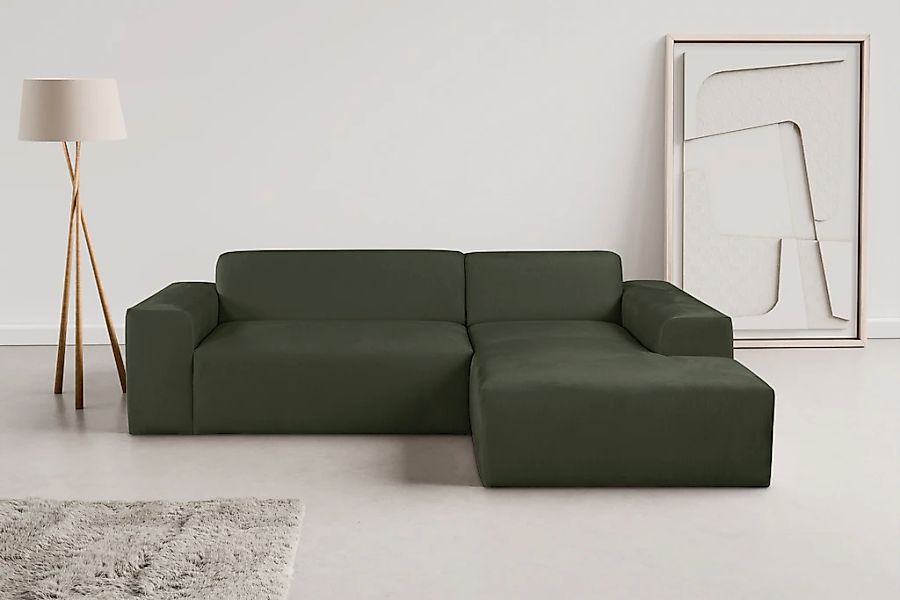 WERK2 Ecksofa "Zeus-L modern und zeitlos, Breite 253cm, bequemes Sofa", Cur günstig online kaufen