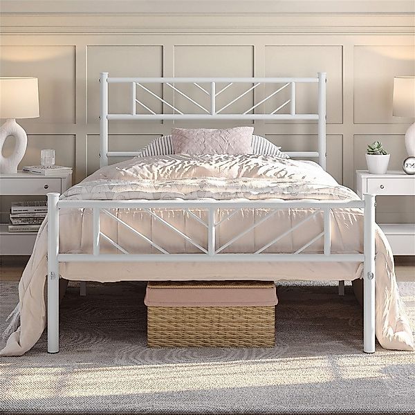 Yaheetech Metallbett Bettgestell 90x190/90x200/140x200cm, Minimalistischer günstig online kaufen