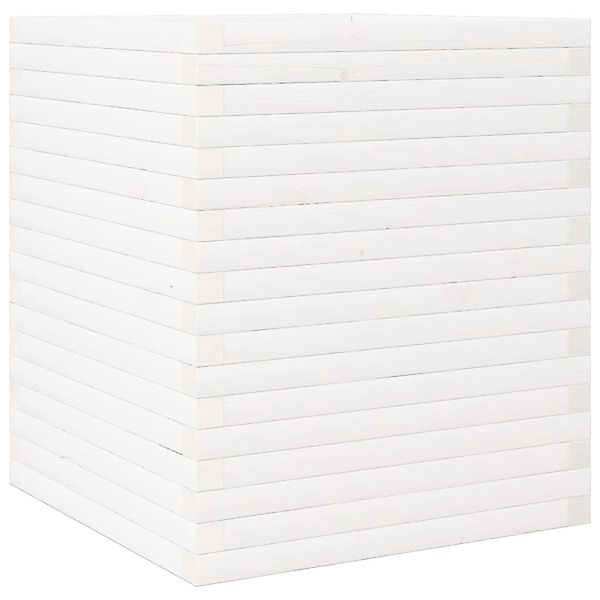 vidaXL Pflanzkübel Weiß 60x60x68,5 cm Massivholz Kiefer 3282470 günstig online kaufen