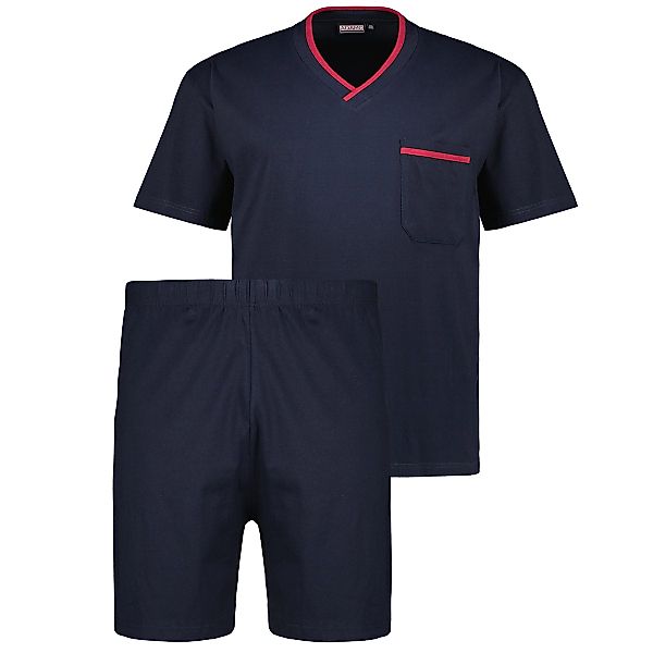 ADAMO Schlafanzug aus Baumwolljersey Farbe dunkelblau Größe: 6XL günstig online kaufen