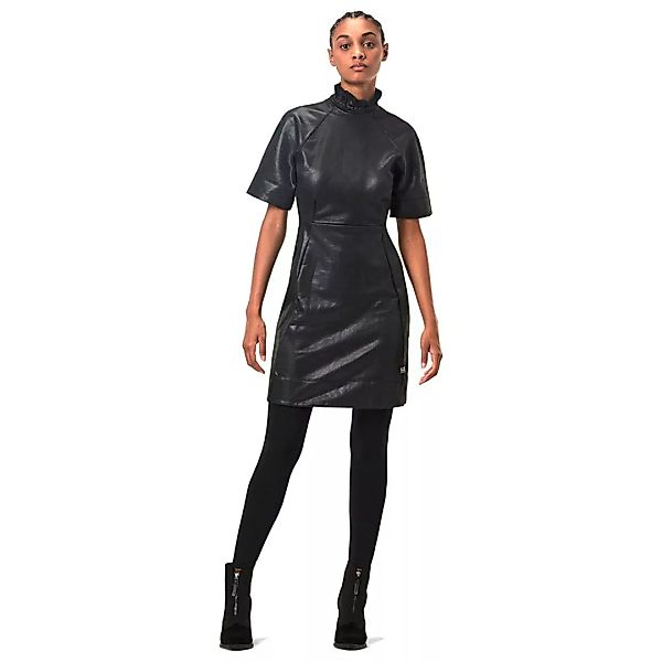 G-star Glossy High Collar Kurzes Kleid Aus Schweiß M Dark Black günstig online kaufen