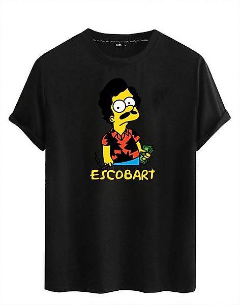 RMK T-Shirt Basic Shirt Freizeit Rundhals Mafia Gangster Escobar Bart aus B günstig online kaufen