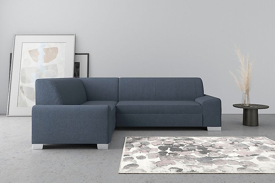 DOMO collection Ecksofa "Anzio in kubischer Formensprache, flache Armlehnen günstig online kaufen