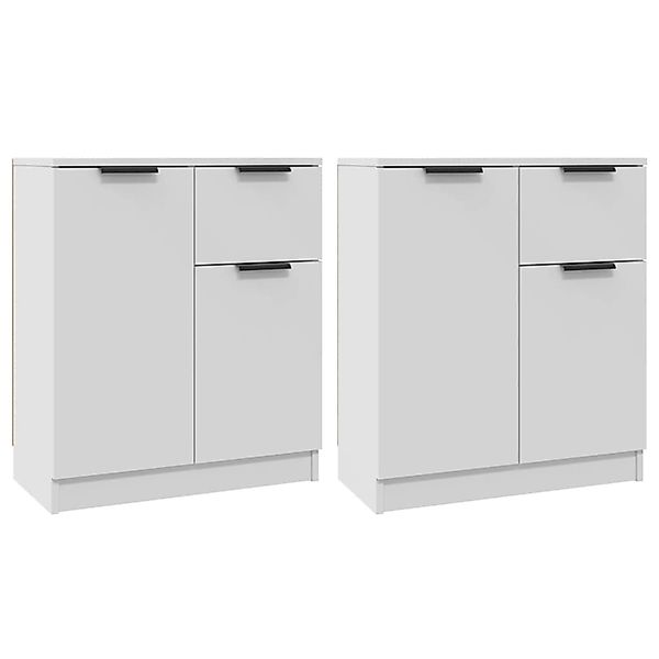 vidaXL Sideboards 2 Stk Weiß 60x30x70 cm Holzwerkstoff 3115812 günstig online kaufen