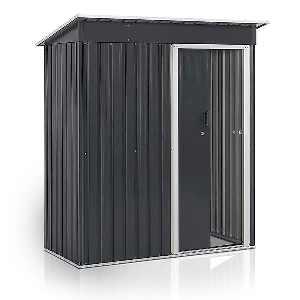 Juskys Gartenhaus S, BxT: 164x88 cm, mit Pultdach, Schiebetür, Fundamentrah günstig online kaufen