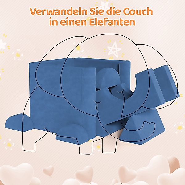 TLGREEN Kindersofa mit 15PCS Modul, Modulare günstig online kaufen