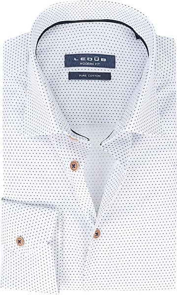 Ledub Hemd Blau Weiß - Größe 44 günstig online kaufen