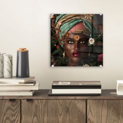 MuchoWow Acrylglasbild Frau - Blumen - günstig online kaufen