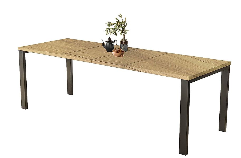 Endo-Moebel Kulissen-Esstisch "Garant 80" 80-170cm ausziehbar günstig online kaufen