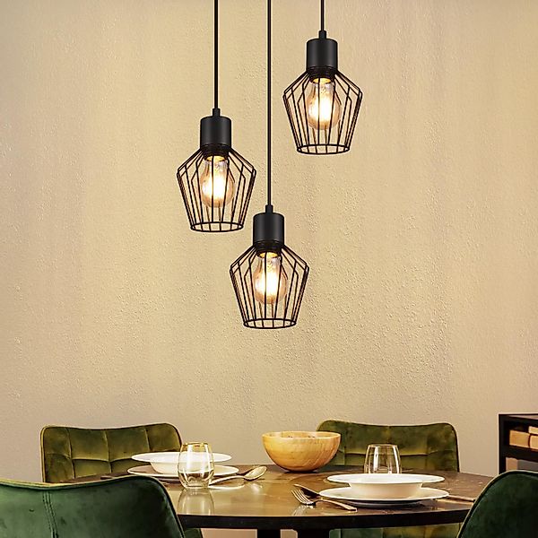 Nettlife Pendelleuchte Esstisch Schwarz Hängeleuchte Pendellampe günstig online kaufen