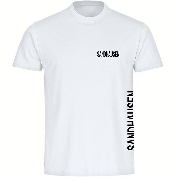 multifanshop T-Shirt Herren Sandhausen - Brust & Seite - Männer günstig online kaufen