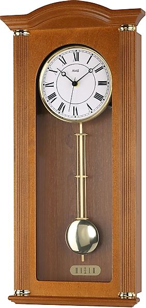 AMS Funk-Pendelwanduhr F5014/9 (Quarzuhr, Holz-/Glasgehäuse, Erle günstig online kaufen