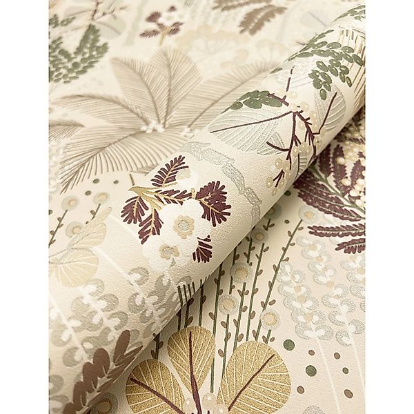 Newroom Vliestapete Deliza Creme Dschungel Modern günstig online kaufen