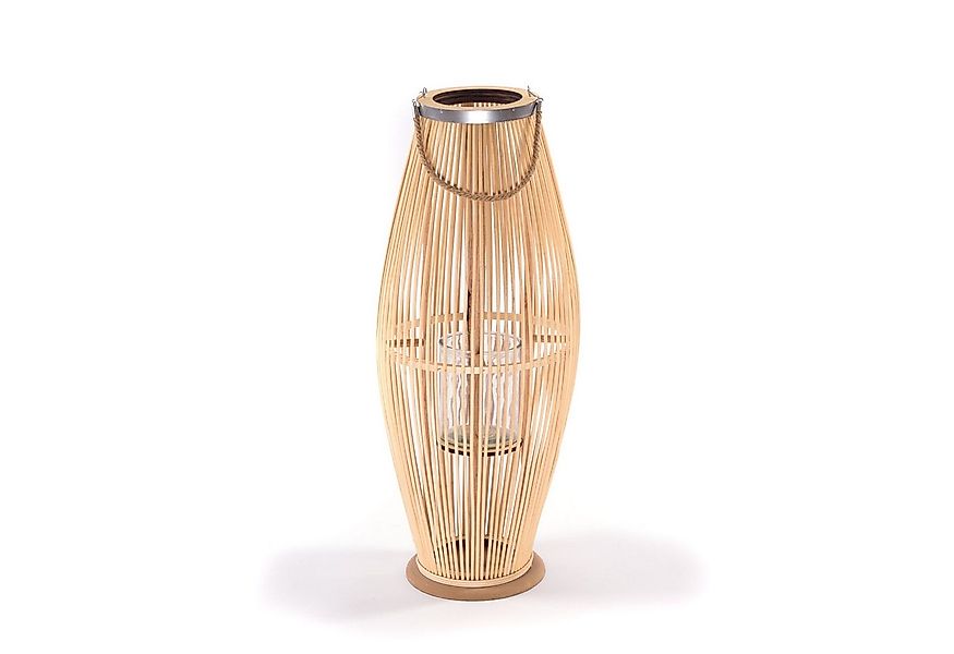 CREEDWOOD Windlicht Deko LATERNE "ZYA", Bambus, Natur Windlicht, Größe: 80 günstig online kaufen