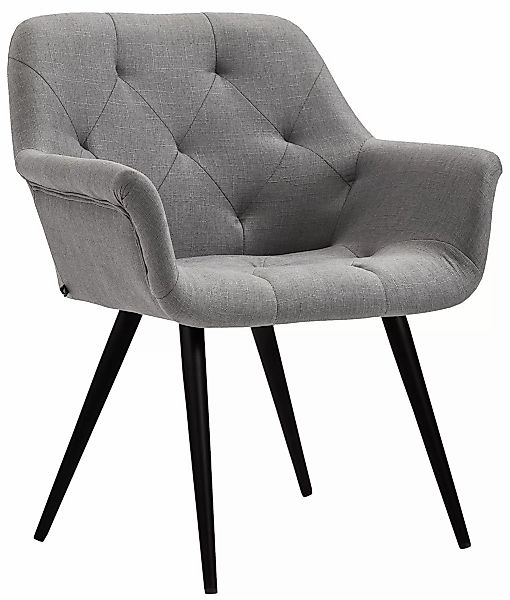 Esszimmerstuhl Langford Stoff Grau günstig online kaufen