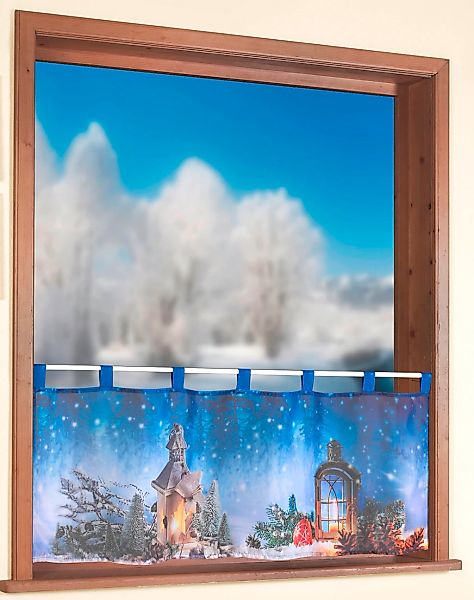 Weckbrodt Scheibengardine "Weihnachtslaterne" Schlaufen 1 Stk. tlg. Bistro, günstig online kaufen