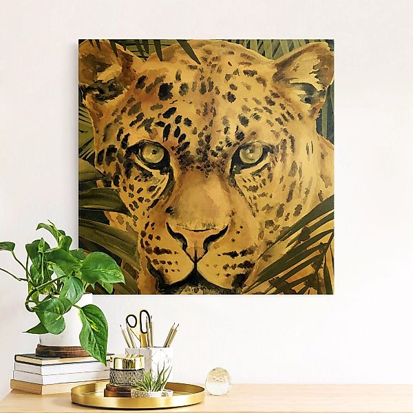 Leinwandbild Leopard im Dschungel günstig online kaufen